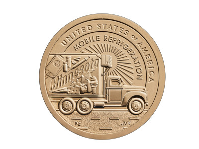 В США выпустят монету 2026 года с мобильной холодильной установкой